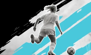 a spokane zephyr fc soccer player kicking the ball down field
